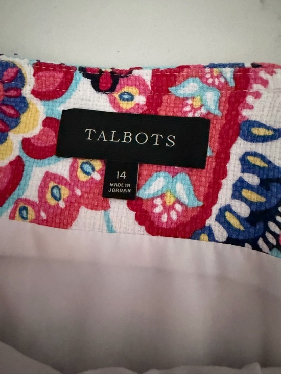 Talbots Paisley Print Size 14 Women’s  Cotton Woven Knee Length A-Line Skirt - Picture 6 of 9